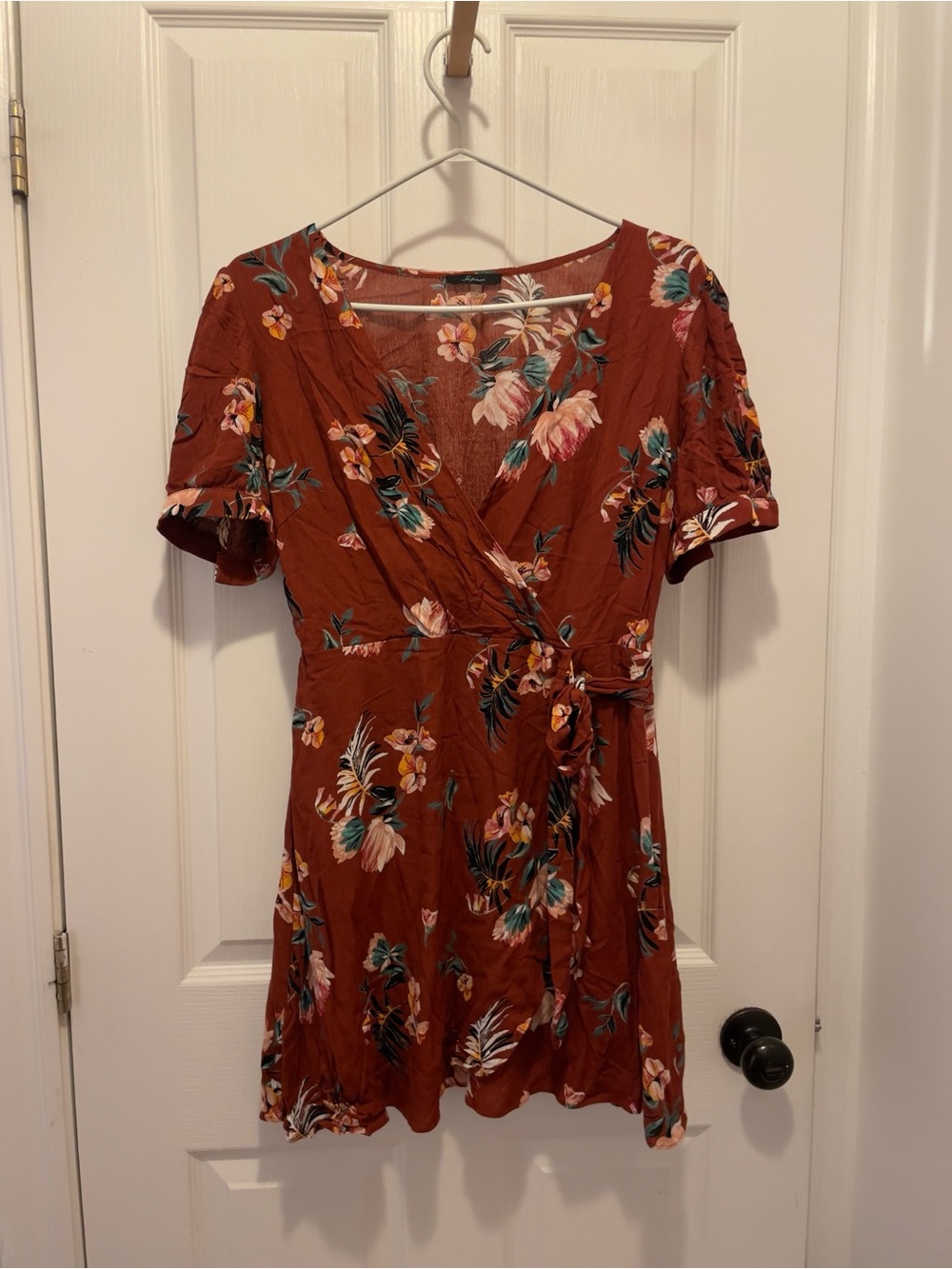Soprano Floral Wrap Mini Dress
